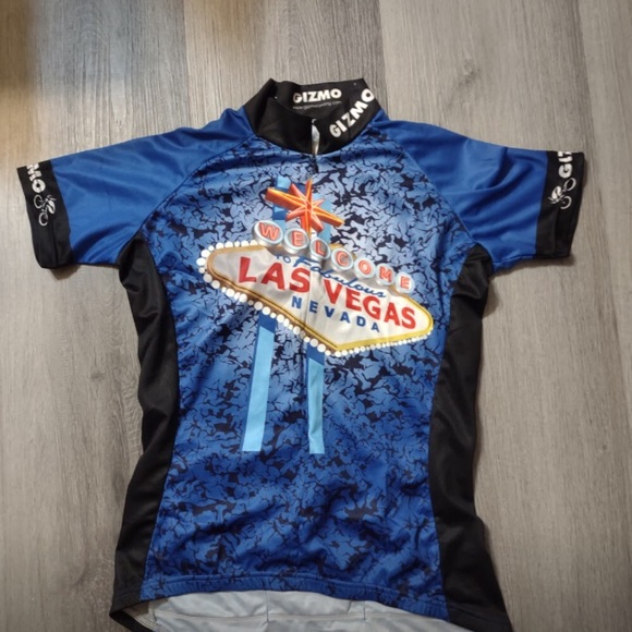 Gizmo Tops - Women’s Blue Las Vegas Cycling Jersey - small